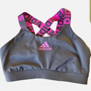 Adidas Gray and Pink Women's Sports Bra Size XS (0-2)
